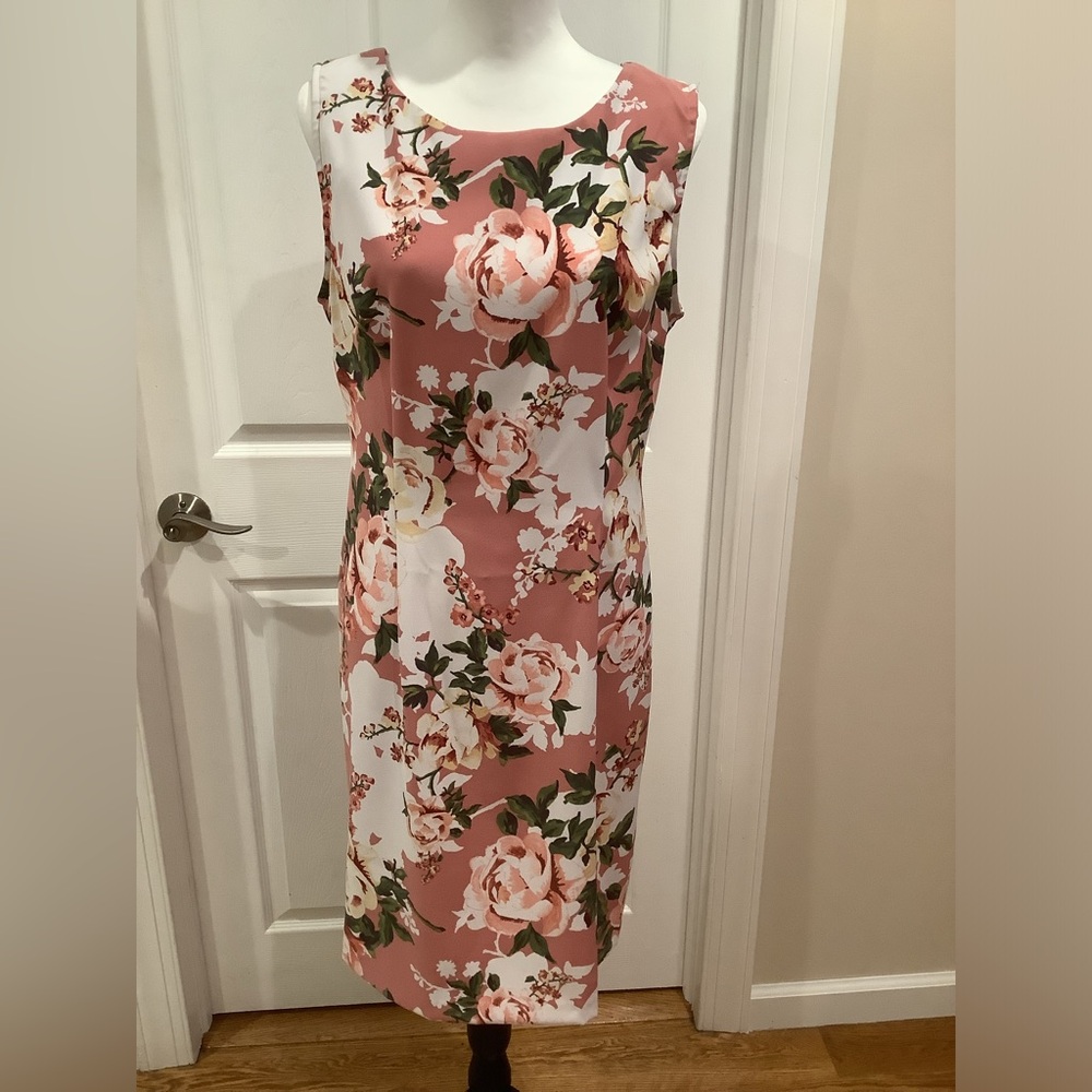 Connected Apparel Floral Sleeveless Dress Size 12, Pre-owned